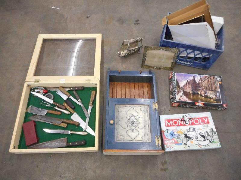 Lot Of Display Case Wth Misc Knive...