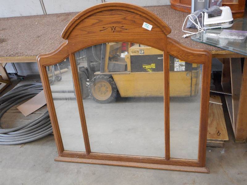Solid-Wood Framed Dresser Mirror, G...