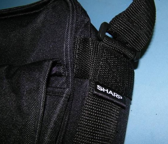 lot 61 image: (2) Sharp Electronics, Nylon Laptop Computer  Video Projector Travel Carry Case with Shoulder Strap