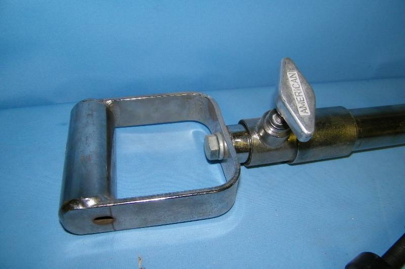 lot 93 image: (2) American Lighting, Light Truss Grips  Clamps and Safety Cable