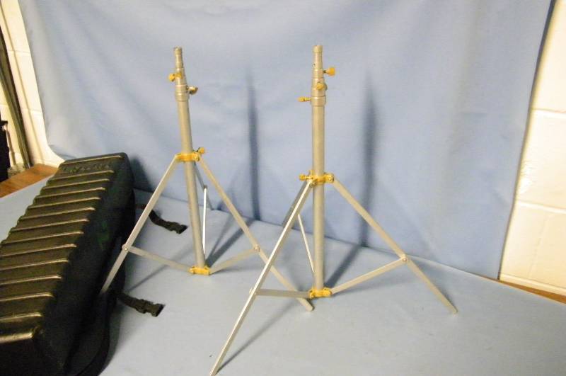 lot 110 image: (2) Lowel, Light Stands in hard-sided Travel Case