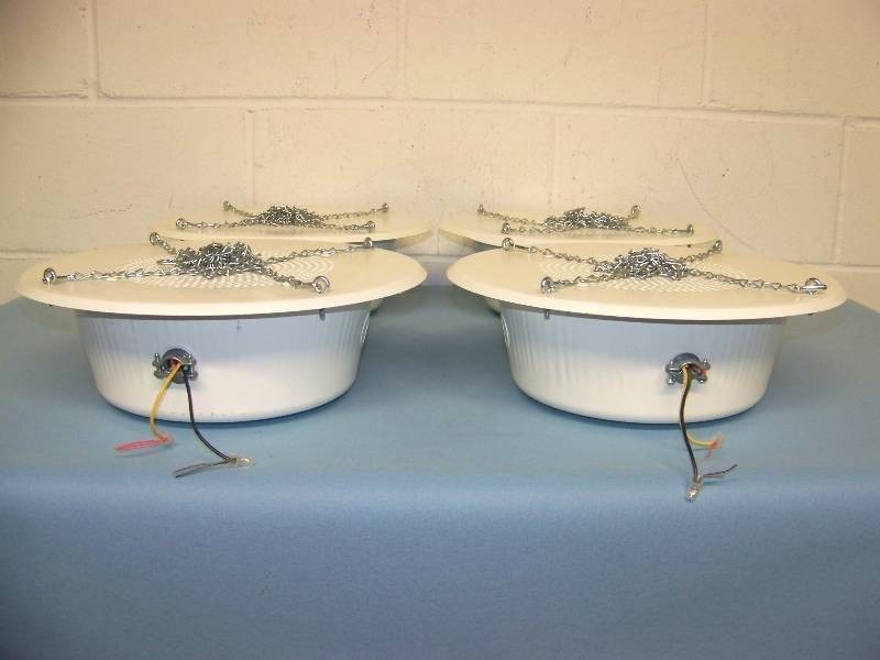 lot 58 image: (4) Quam, 8, Suspended, Sound Masking Speaker Assemblies