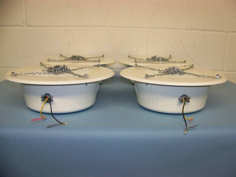 lot 59 image: (4) Quam, 8, Suspended, Sound Masking Speaker Assemblies
