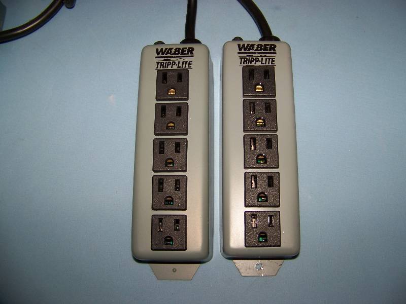 lot 49 image: (5) Waber  Tripp-Lite, Power Strips  Power Taps