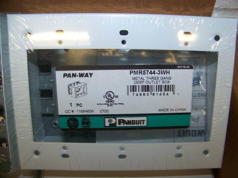 lot 116 image: (12) Panduit, Pan-Way, 3-Gang, Metal, Deep Outlet Boxes - BRAND NEW
