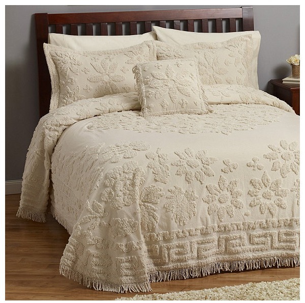Sabrina Twin 2pc Chenille Bedspread Set