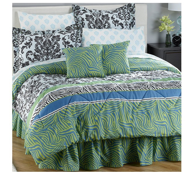 Zebra Damask 20pc Bedroom Set - Full
