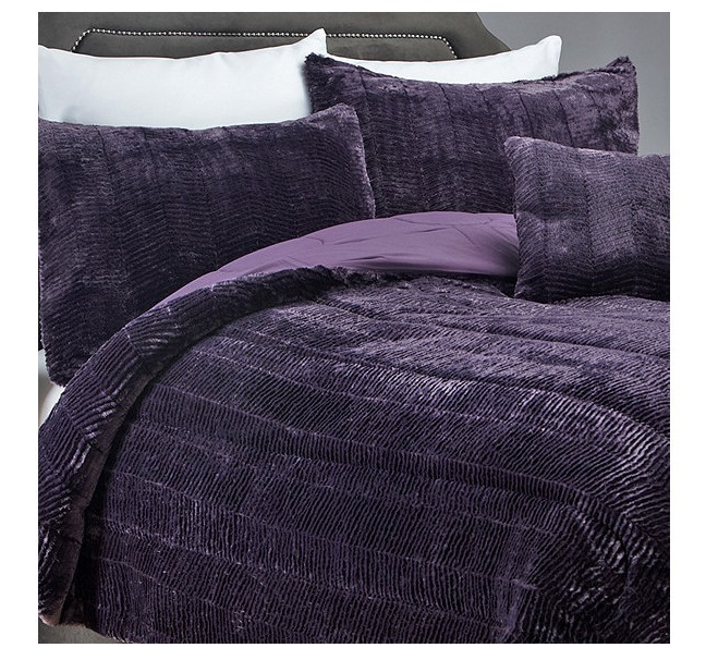 alcove Tiger Fur 3pc Microfiber Comforter Set Queen