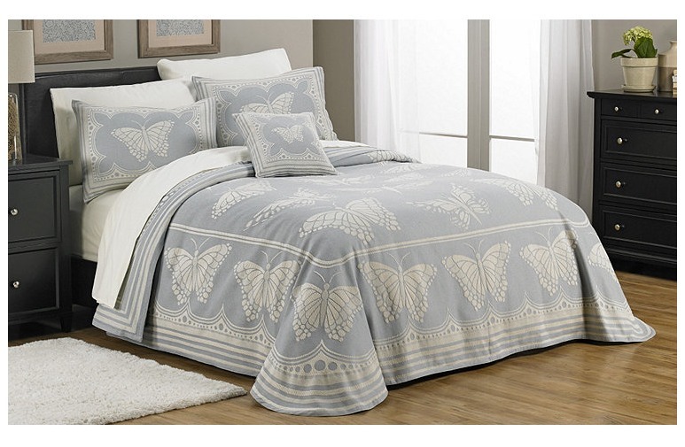 McLeland Design Butterfly 3pc Bedspread Set- Queen