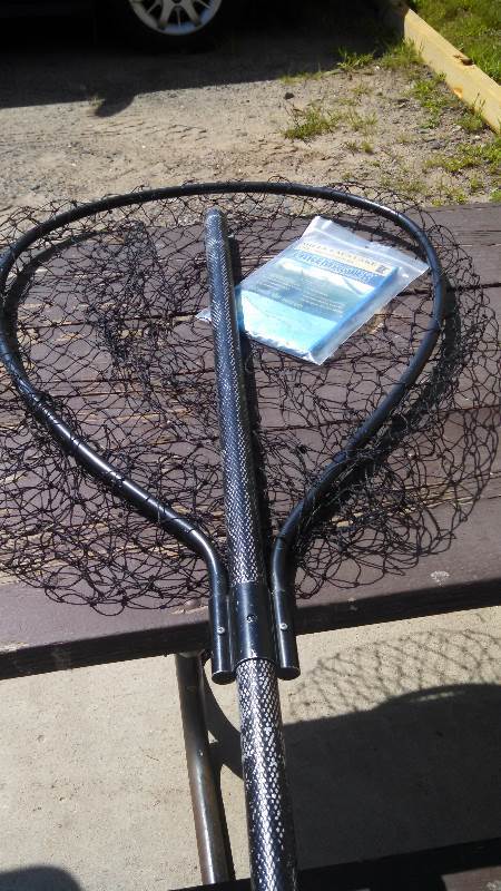 lot 104 image: Fish Landing Net with Mille Lacs Like map