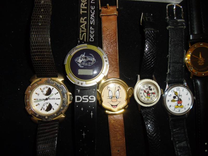 Watches - Spiro Agnew, Mickey Mouse, Deep Space 9, Dopey,Guess & Casio Wave Ceptor