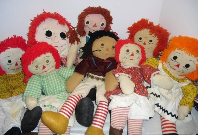 R-3 Large Size Raggedy Ann and Andy Dolls