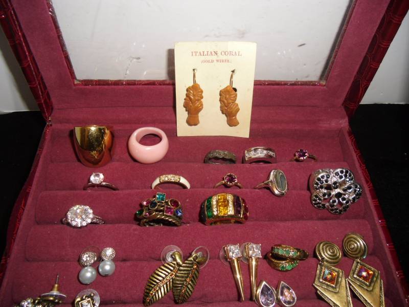 J-5  Mostly Rings  Necklaces, Pendants, Earrings Vintage to Newer Costume Jewlery