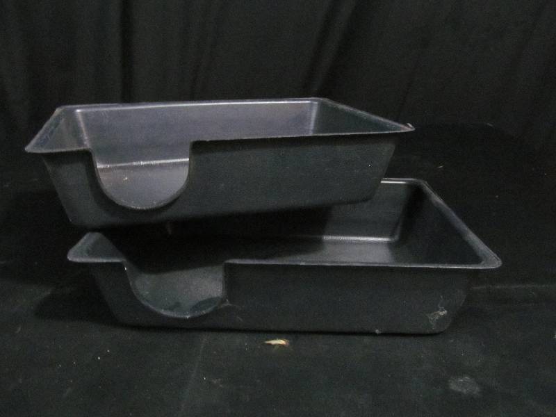 (2) Plastic Cage Trays