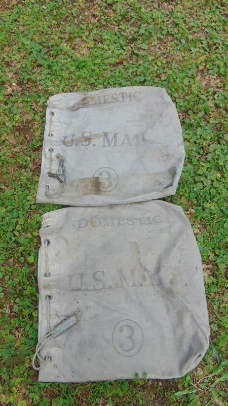 lot 16 image: 2 Vinatge U.S. Mail Bags
