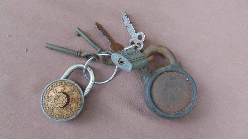 lot 102 image: Vintage Padlocks with Keys