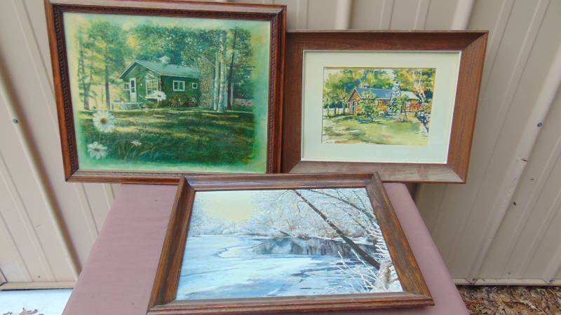 lot 208 image: Vintage Cabin Paintings
