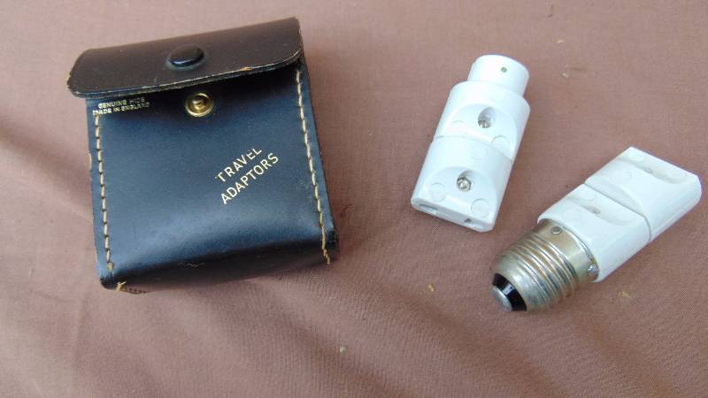 lot 214 image: Vintage Travel Outlet Adapters