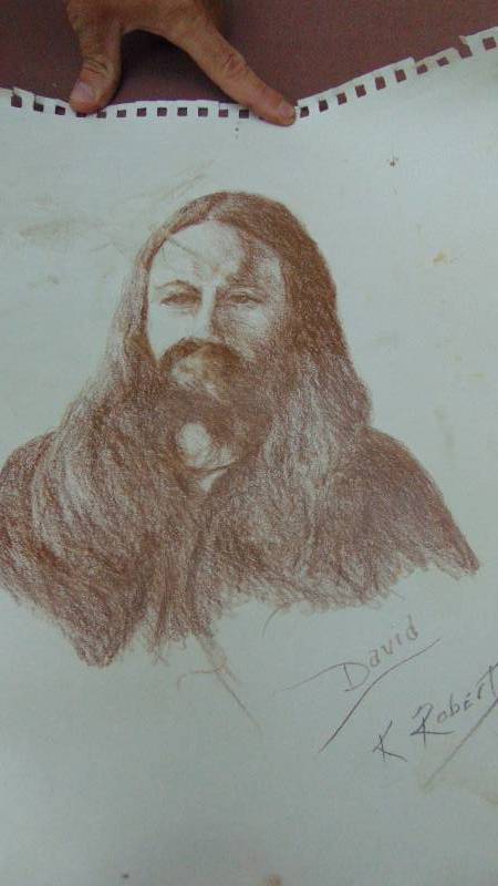 lot 236 image: Vintage Pencil Drawing