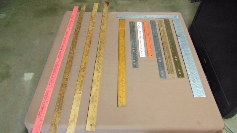 lot 277 image: Vintage Yard Sticks and Rulers