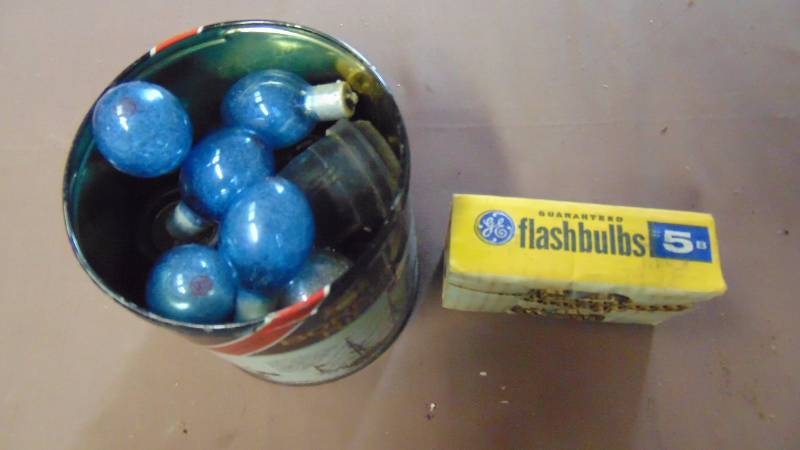 lot 297 image: Vintage Blue Light Bulbs