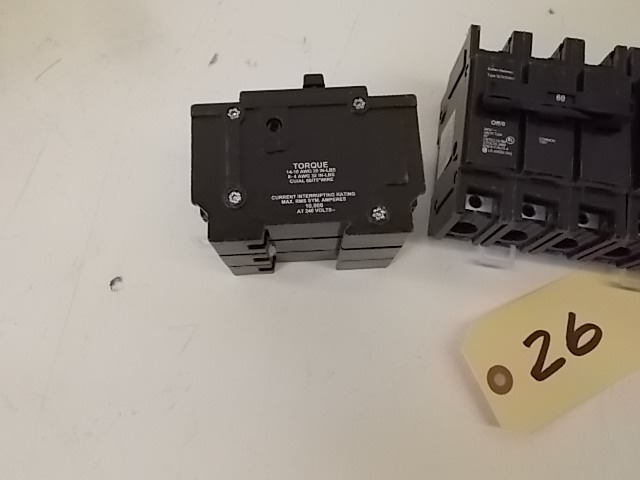 (4) Cutler Hammer 60 Amp 3 Pole Bre...
