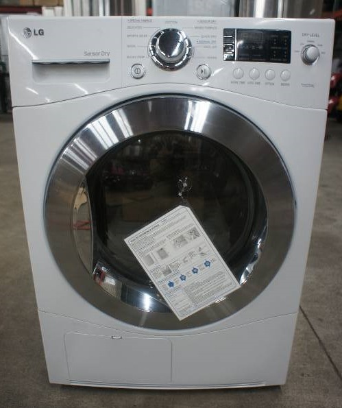 lot 7 image: LG Electric Dryer - Model # (DLEC855W)