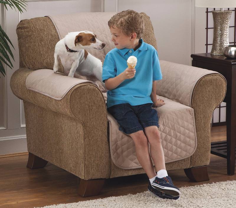 Madison Waterproof Pet Protection Chair Cover - BROWN