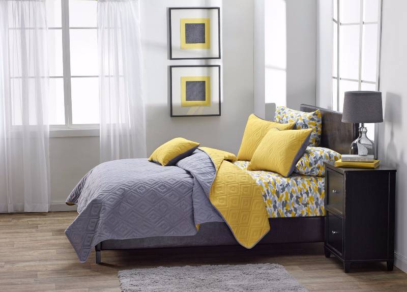 alcove Spring Reversible Coverlet Set - Twin - Navy Red