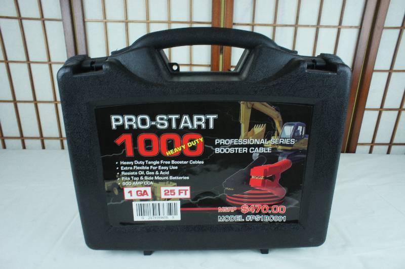 Pro Start 1000 1 Gauge Heavy Duty Booster- Jumper Cables 25