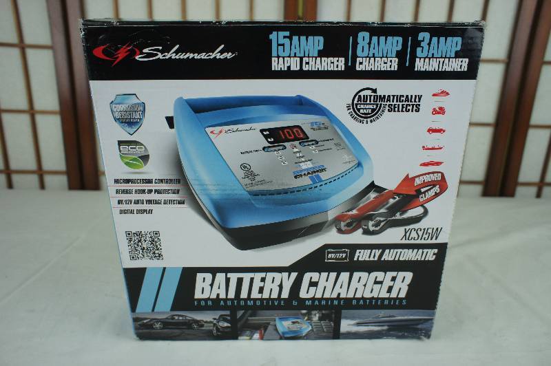 Schumacher 15 Amp SpeedCharge Charger with Battery Clamps