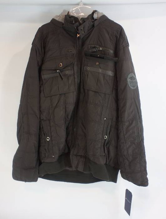 Rocawear Mens Big & Tall Hooded Bomber Jacket