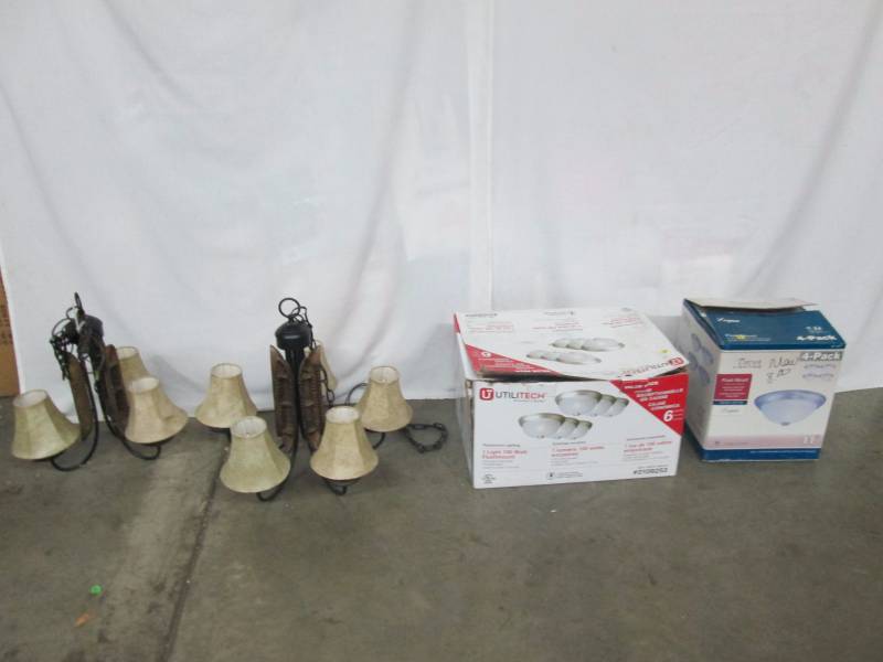 lot 18 image: Two Chandeliers and Multiple Light Fixtures