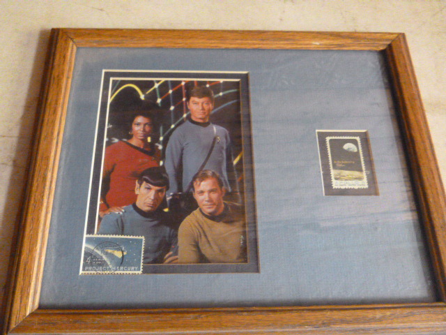 lot 96 image: Star Trek Cast Framed Picture