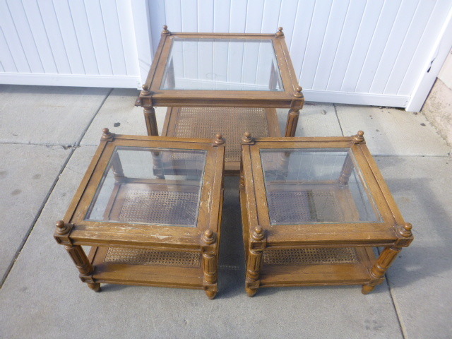 lot 136 image: Coffee Table with 2 End Tables