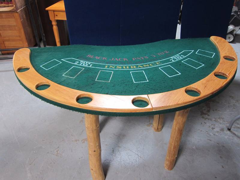lot 17 image: Log Black Jack Table