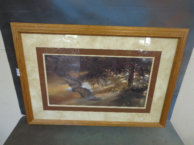 lot 2 image: Eagle Framed Picture