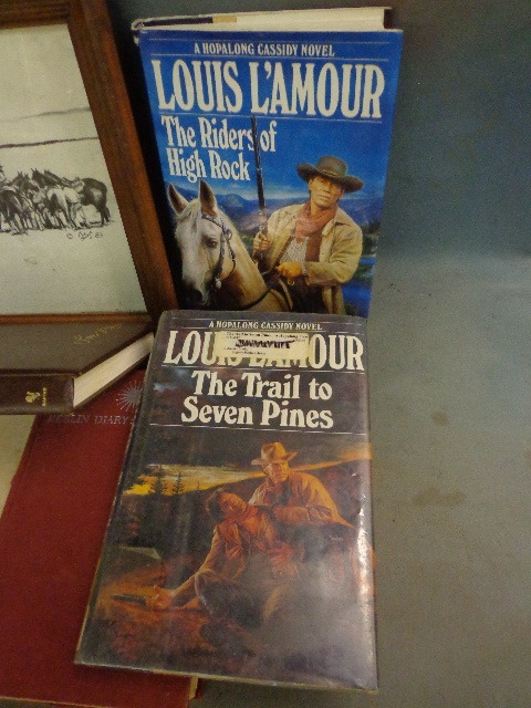 lot 62 image: Framed Picture and Books