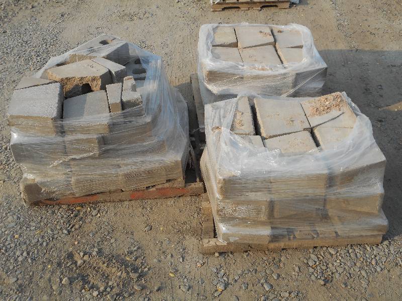 (3) Pallets Of Retaining Wall Block...