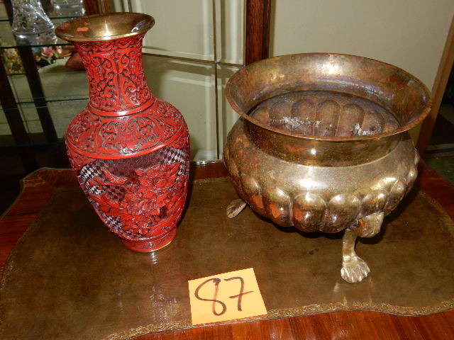 lot 87 image: 2, Beautiful and Unique Copper Urns