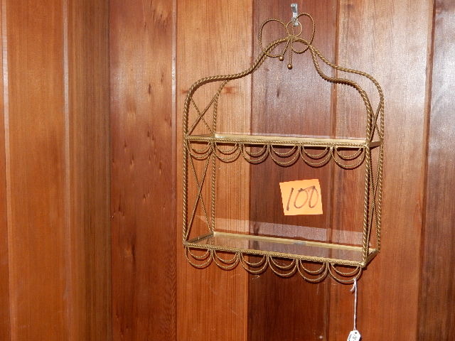 lot 100 image: Nice wall display. .Made of heavy wire and Glass