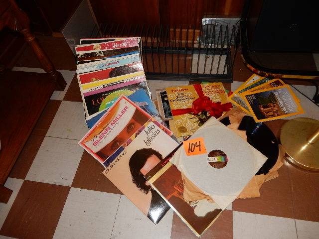 lot 104 image: Misc. Records.. Metal Record stand