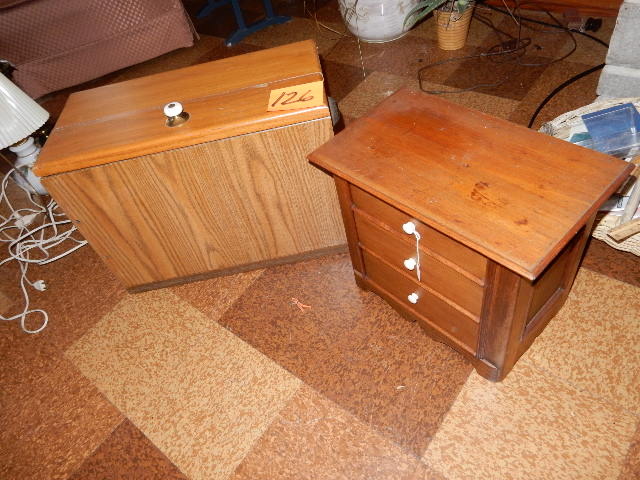 lot 126 image: 2 wooden storage boxes
