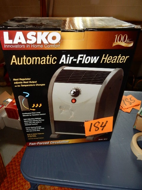 lot 184 image: Lasko Automatic Air Flow Heater..