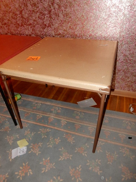 lot 243 image: 2, Vintage heavy carboard type card tables