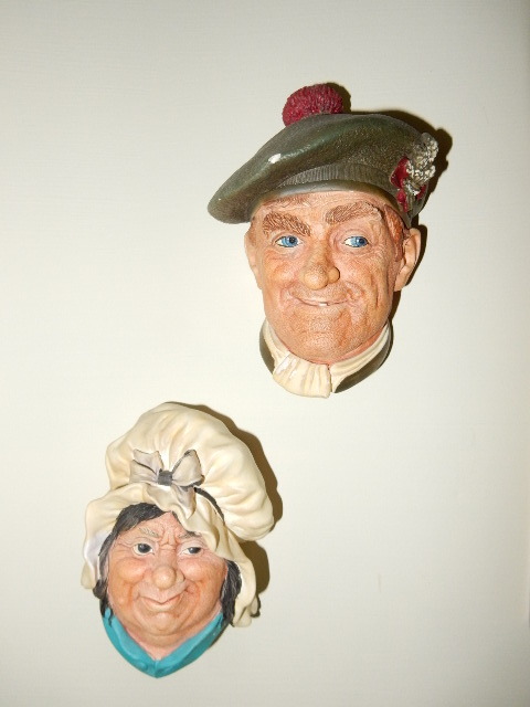 lot 248 image: Bossons Character heads,  Nicely framed Pictures