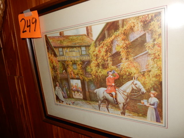 lot 249 image: Getting ready for the hunt picture..  18 in x 14in