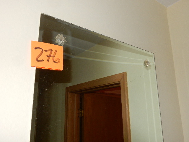 lot 276 image: 22in x 68 in Beveled edge full length mirror. You must remove this yourself.. Bring your own tools..