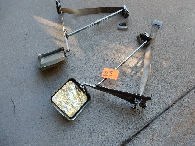 lot 285 image: Pair of portable mirrors, strap on.. Not sure what they fit