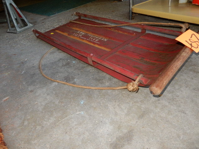 lot 287 image: ATK Toboggan sled.. Very old
